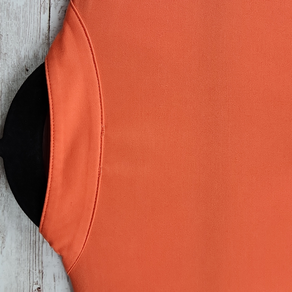 Anne klein, Women's orange top. Gold hardware on the opening of the collar. - Picture 8 of 10